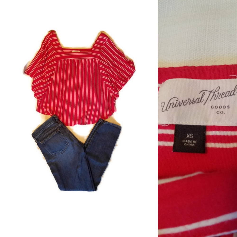 Gifted -- Red and White Blouse - Picture 2 of 5